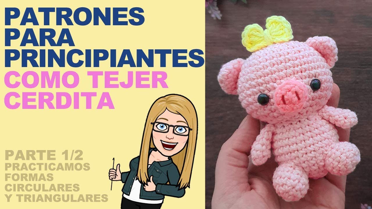 Muñecos amigurumi PRINCIPIANTES: Hoy tejemos un tierno cerdito paso a paso! ENG SUBS PARTE 1