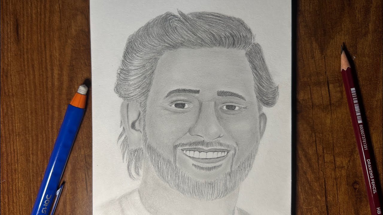 Ms Dhoni drawing || art || #drawing #msdhoni 