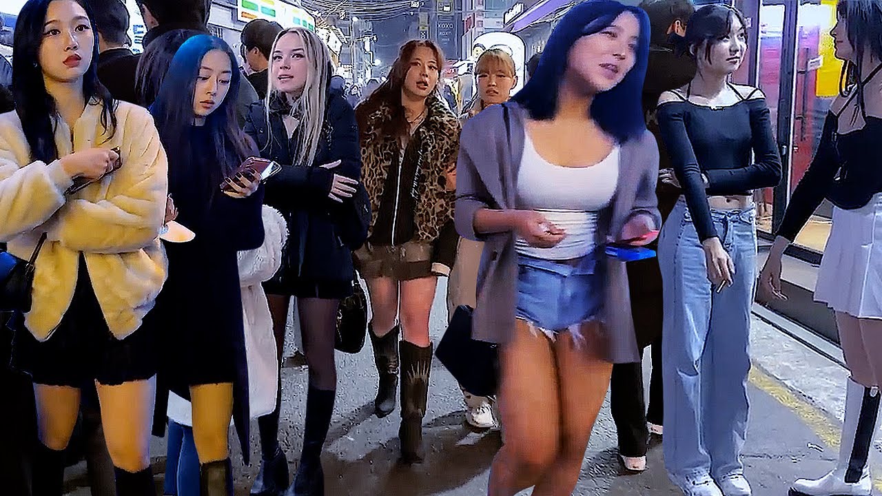 [4K hot Hongdae street 🔥] Even at 2am, it's hot Hongdae club street #Hongik University #Seoul #Korea