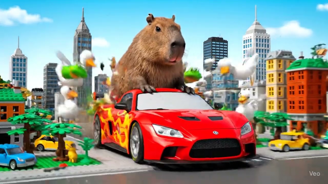 OMG 😱 A CAPYBARA DRIVING CRAZY 