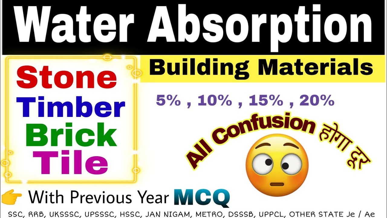 Water Absorption Capacity | Stone | Brick | Timber | Tile