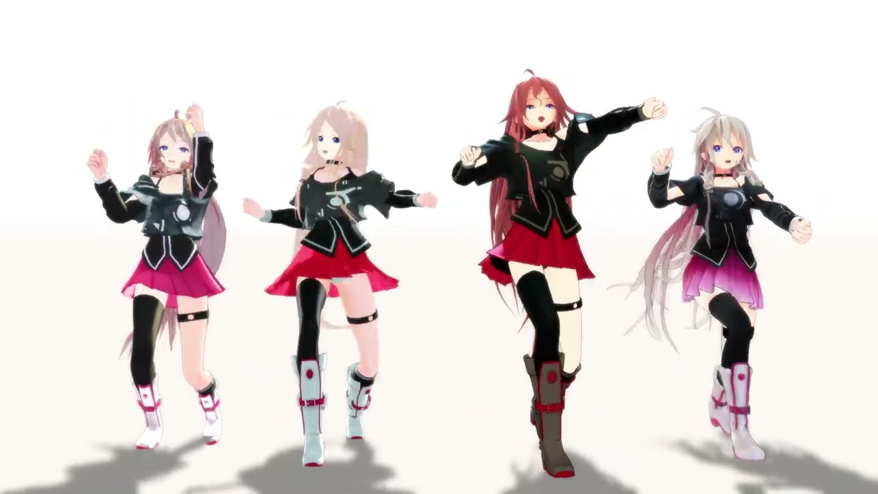 【MMDモーショントレース】イアイア★ナイトオブデザイア【DANCEROID4人ver 】