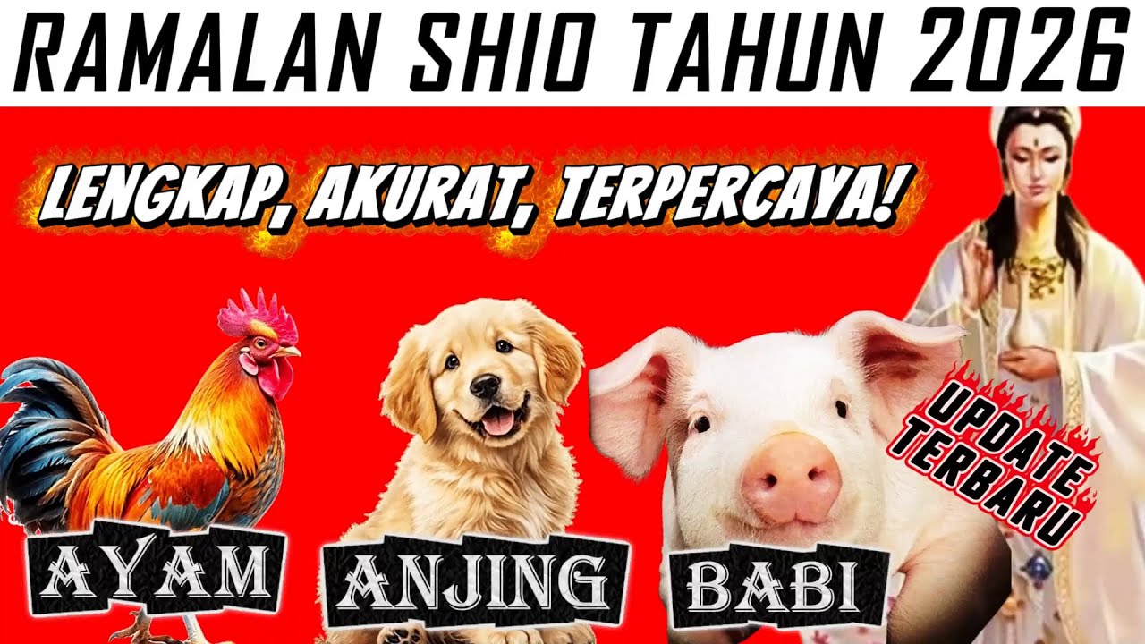 RAMALAN LENGKAP Shio Ayam, Anjing Dan Babi 2026 (Akurat dan Terpercaya)