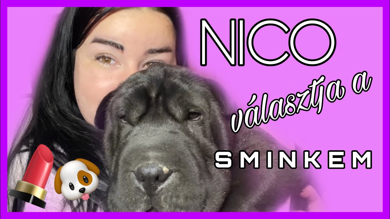NICO, a kiskutyám választja a sminkem💄🐶🖤 | szandimakeup