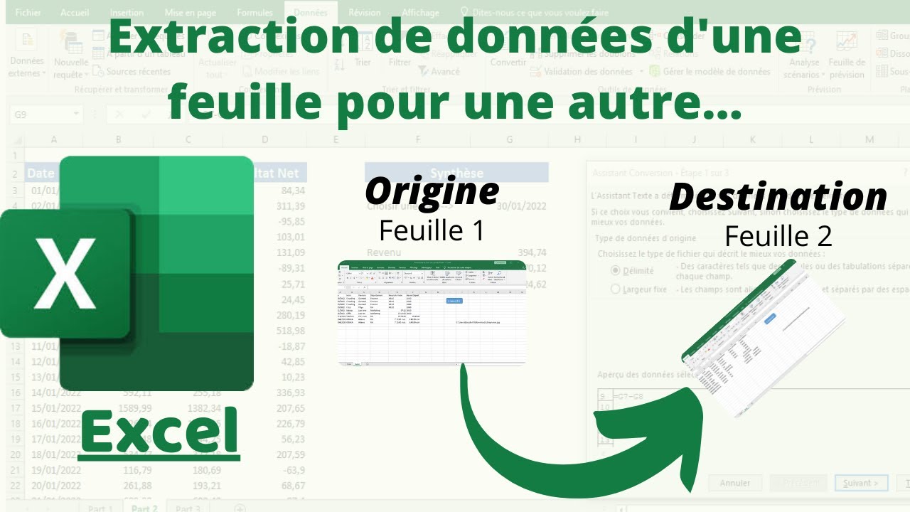 Comment extraire les données d'une feuille pour une autre sur Excel (Filtre Avancée)