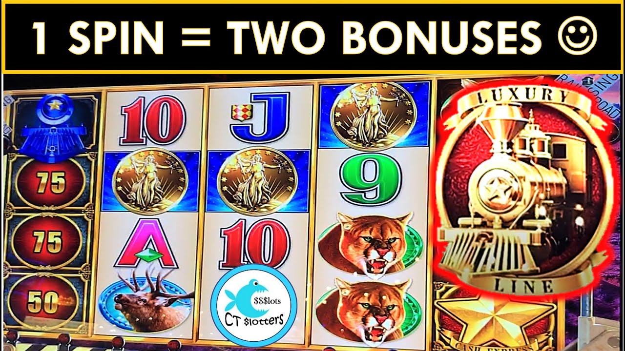 SUPER BIG WIN! FINALLY THE TRAIN GAME PAYS ME! DOUBLE BONUS TRIGGER! LUXURY LINE SLOT MACHINE