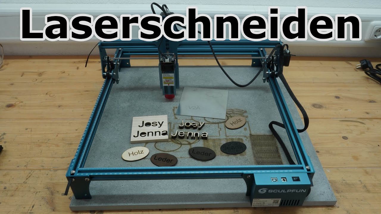 Sculpfun S9 | 5.5W Laser | Lasercutter Aufbau und erster Test