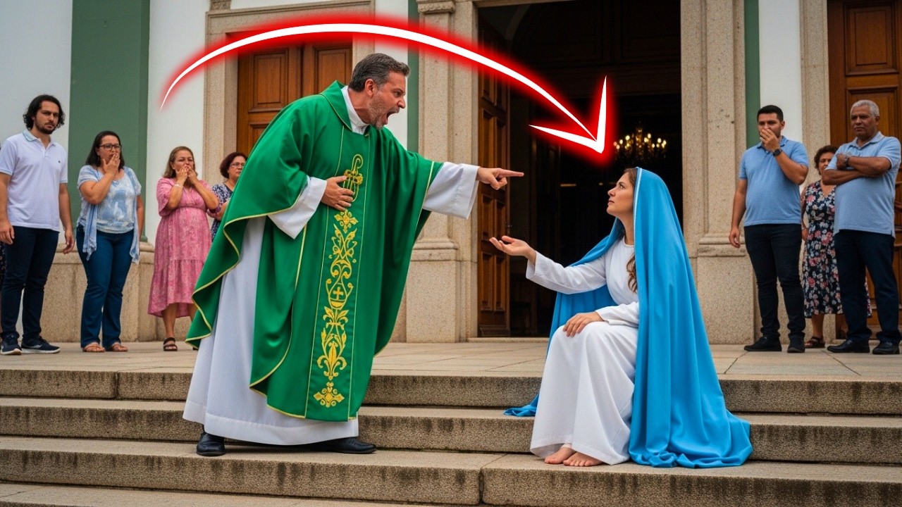 VIRGEM MARIA, DISFARÇADA DE MENDIGA, PEDE ESMOLA NA IGREJA... O PADRE A EXPULSOU E O QUE ELA FEZ…