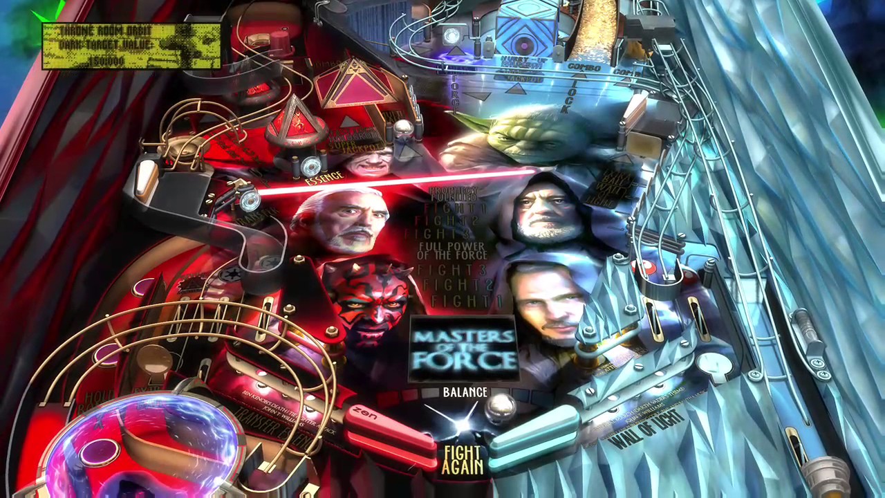 Pinball FX2 New master of the force achievement combo.