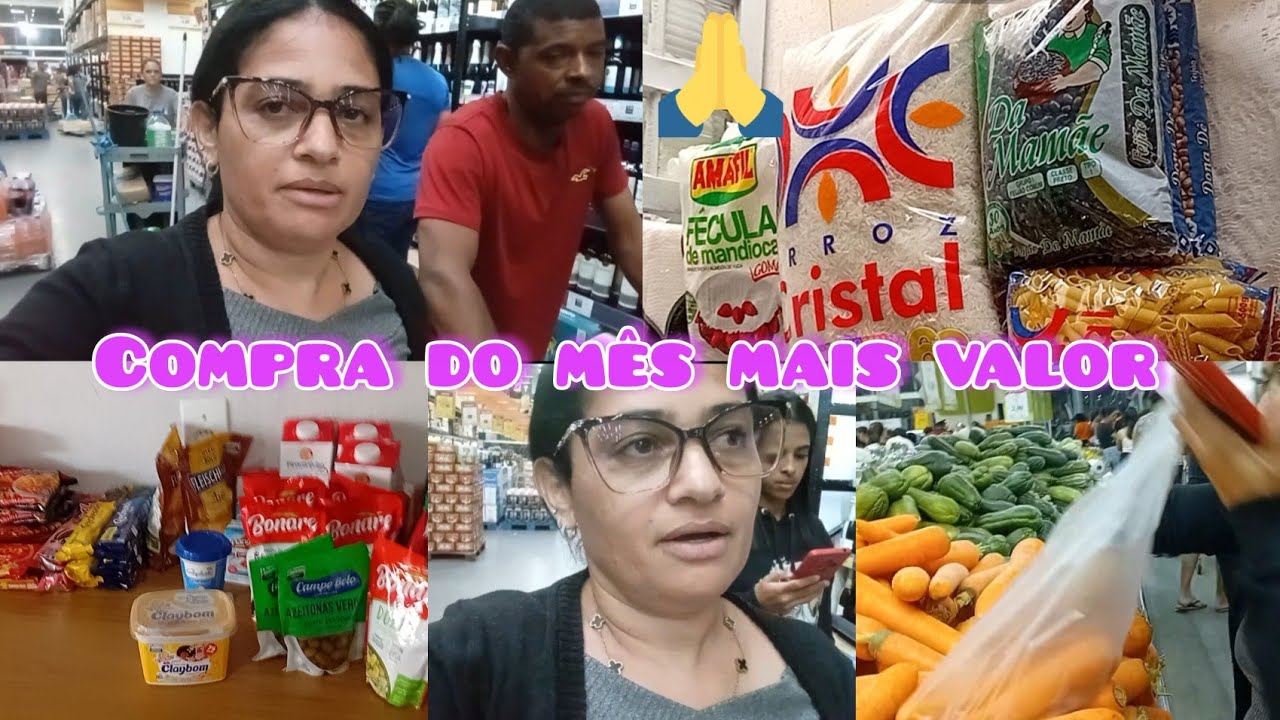 Compra do mês mais valores mostrando tudo que compramos 🙏