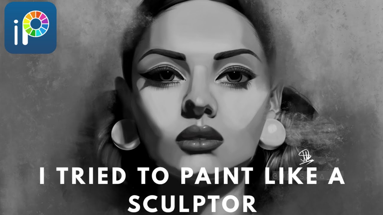 I tried following a SINIX tutorial to PAINT LIKE A SCULPTOR | (Ibispaint X Painting)