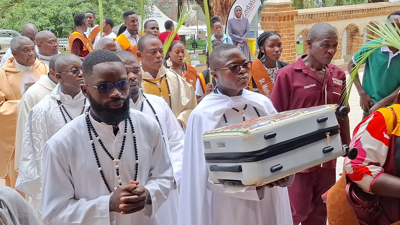 PROCESSION OF THE RELICS OF THE UGANDA MARTYRS FROM UGANDA MARTYRS UNIVERSITY TO LUBAGA CATHEDRAL