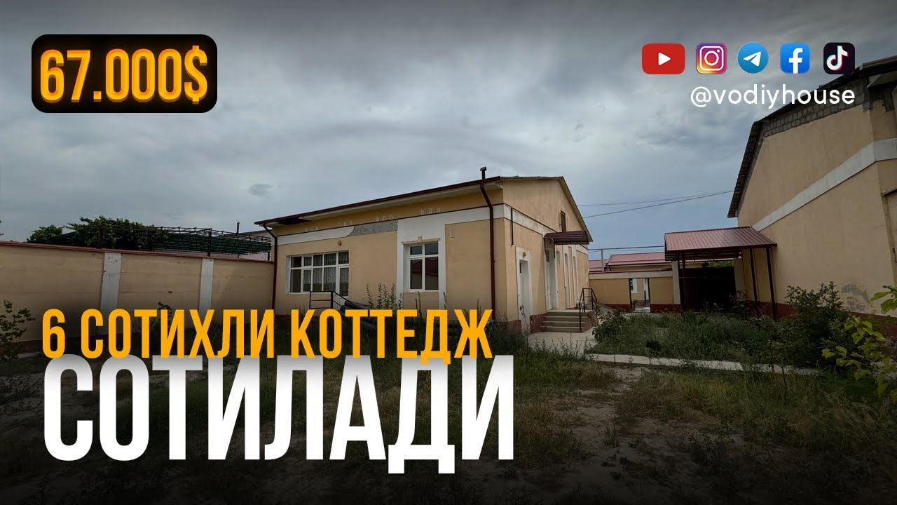 Фарғона шахар Миндонободда 6 сотихли коттедж сотилади
