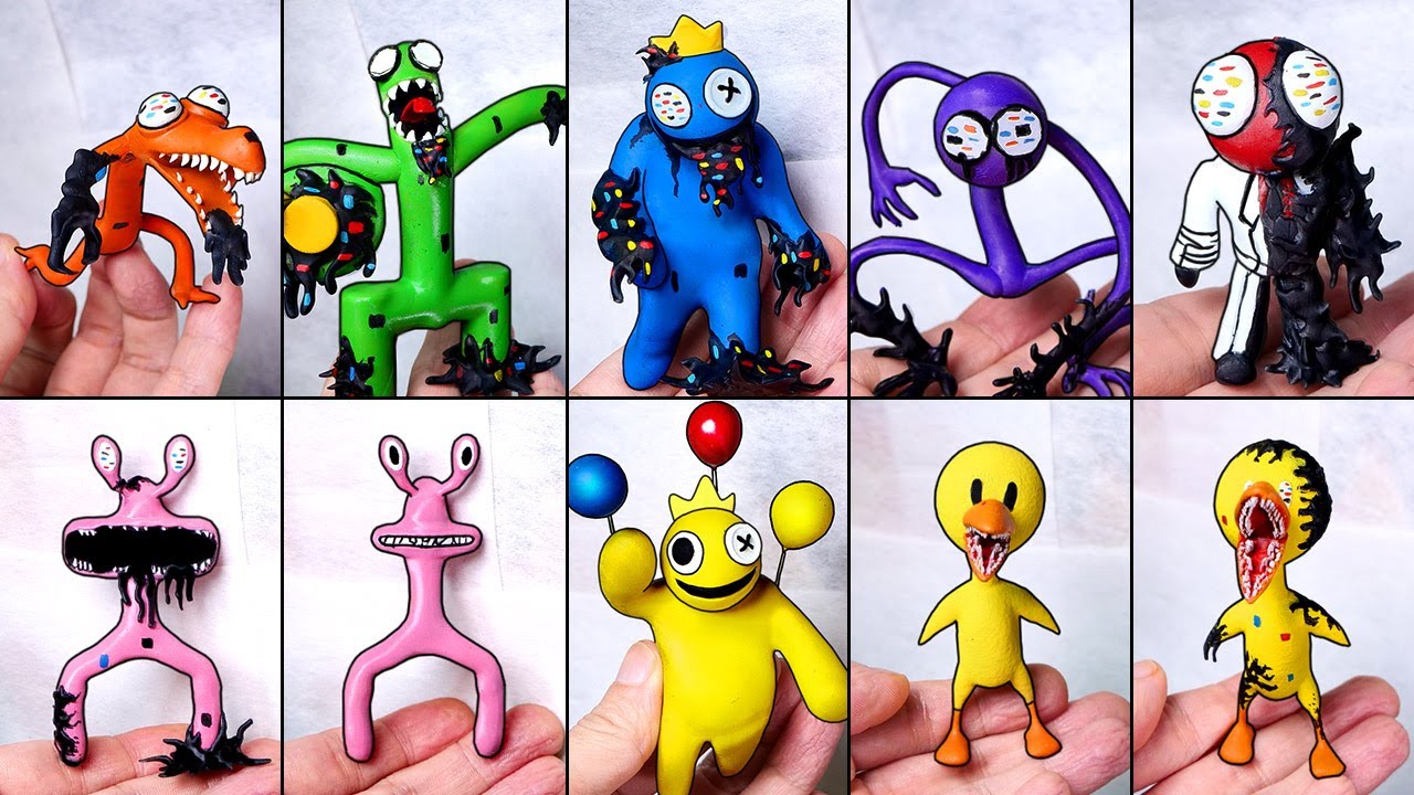 Making Corrupted All RAINBOW FRIENDS Sculptures Timelapse [Learn With Pibby]