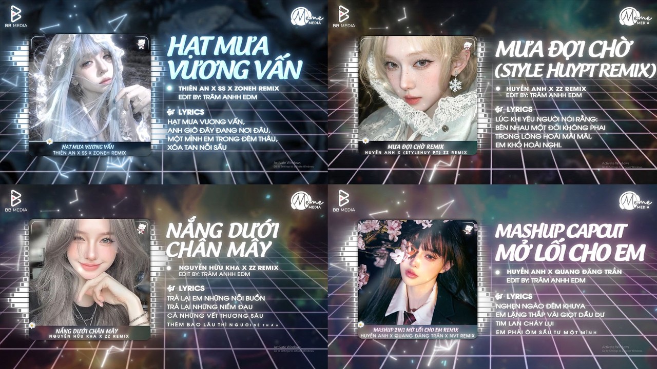 [Tổng Hợp Lyrics Nhạc Hot TikTok] Mưa Đợi Chờ x Hạt Mưa Vương Vấn x Nắng Dưới Chân Mây Remix 🍹