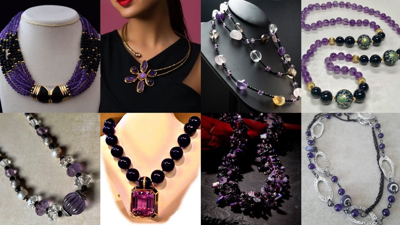 These Amethyst and Onyx Necklace Designs Are Pure Statement 😍Jewelry