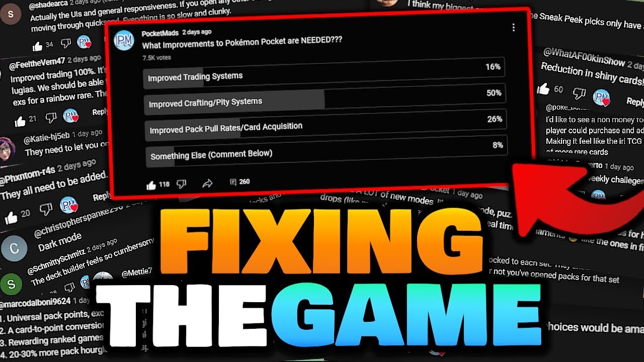 I Asked The Community How THEY Would FIX Pok&eacute;mon TCG Pocket...