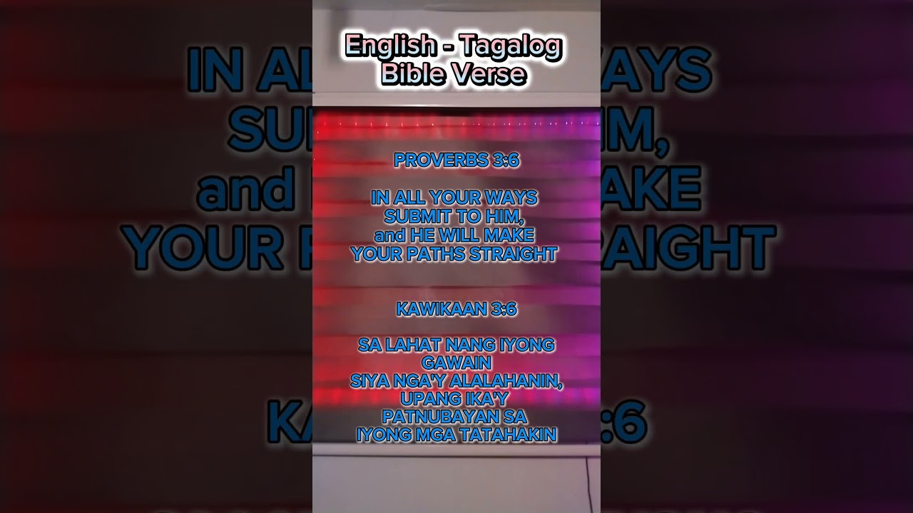 English - Tagalog                                             Bible Verse