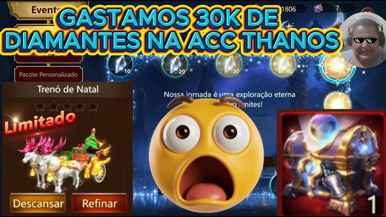GASTAMOS 30K DE DIAMANTES NA ACC THANOS, UM BELO UP