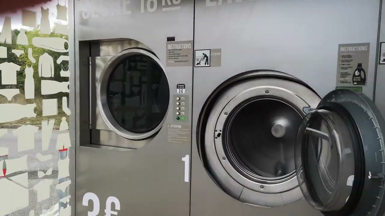 Laverie Revolution 24HR Outdoor Laundry 22160 Callac, C&ocirc;tes d'Armor, Brittany, France 4K