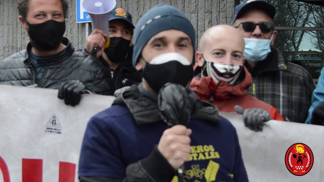 Bomberos Forestales en la Asamblea de Madrid