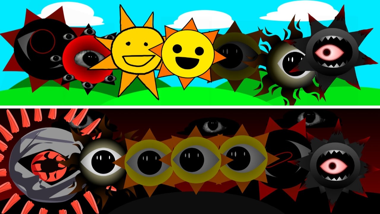 Sprunki but all mr sun's mod normal and horror