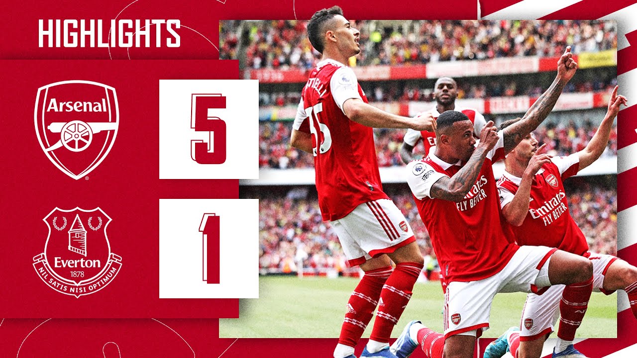 HIGHLIGHTS | Arsenal vs Everton (5-1) | Martinelli, Nketiah, Cedric, Gabriel, Odegaard