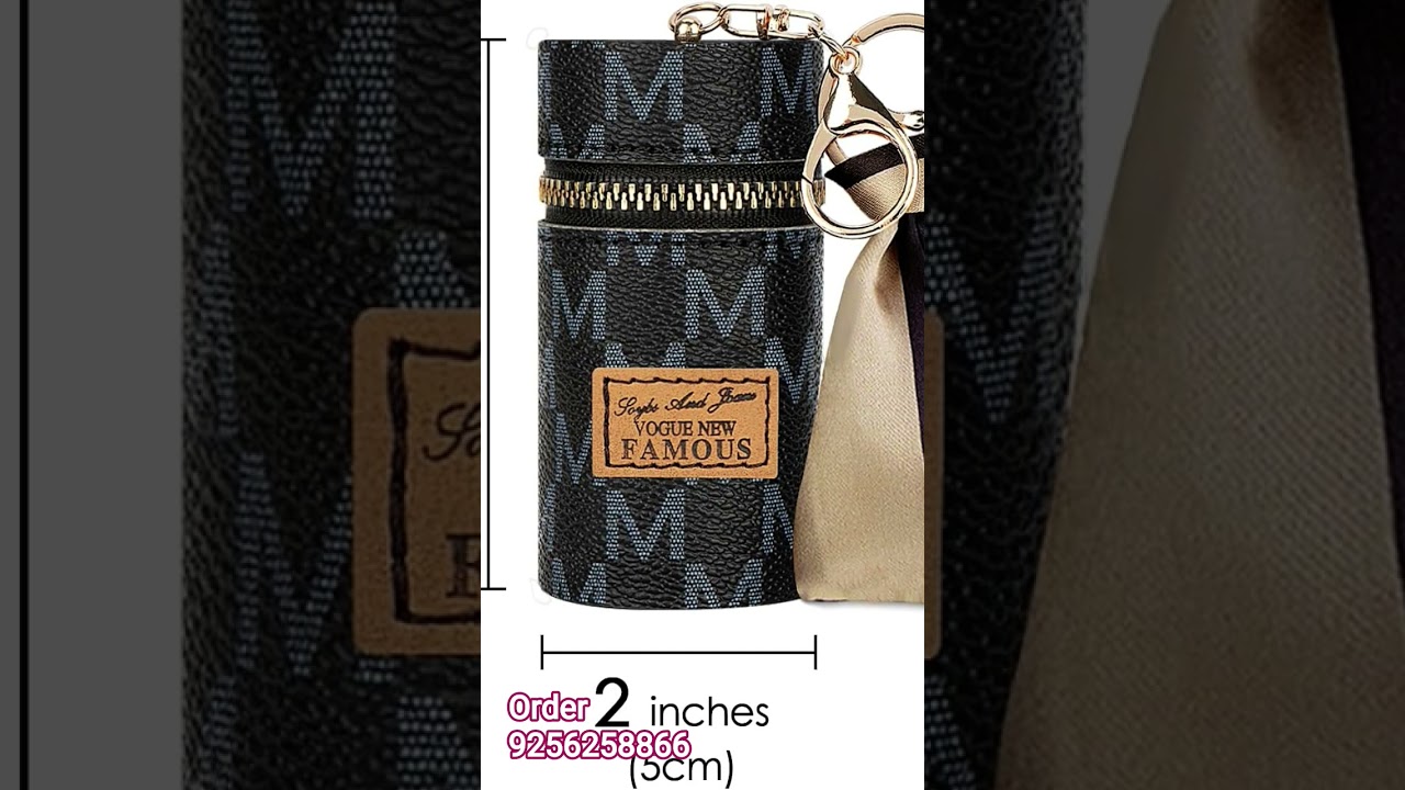 *Elegant Mini Leather Lipstick and Gloss Organizer Pouch order now 9256258866 