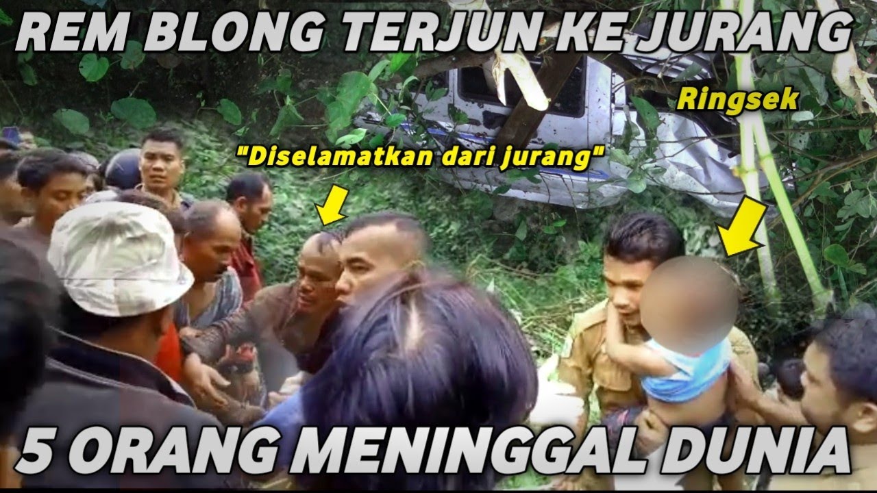 TEREKAM KAMERA SESAAT SEBELUM ROMBONGAN PELAYAT MENGALAMI LAKA | 5 ORANG MENINGGAL DUNIA