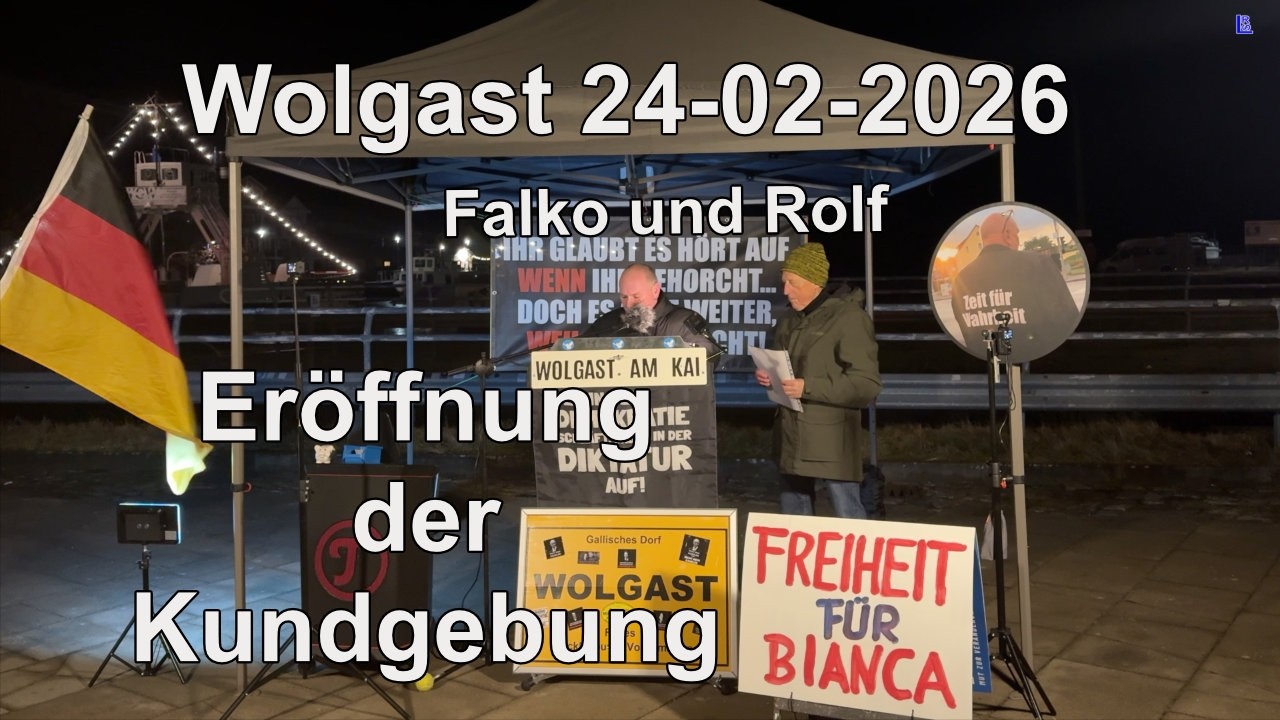 Wolgast - Rolf und Falko - Eröffnung der Kundgebung 24-02-2026