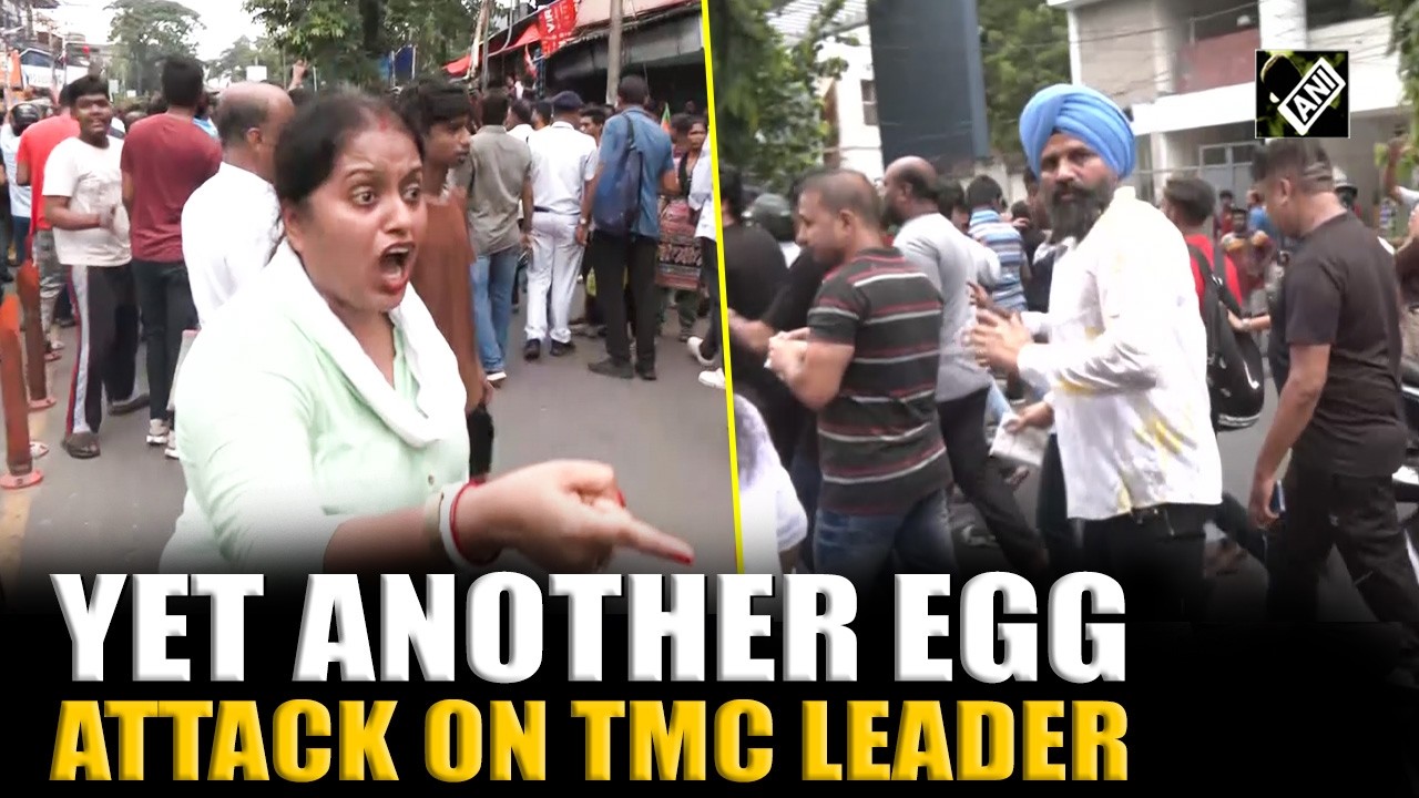 WATCH: Eggs thrown at TMC leader during former Bengal CM Mamata Banerjee's rally in Kolkata