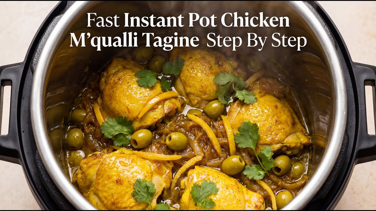 Fast Instant Pot Chicken M'qualli Tagine Cooking Guide Step By Step