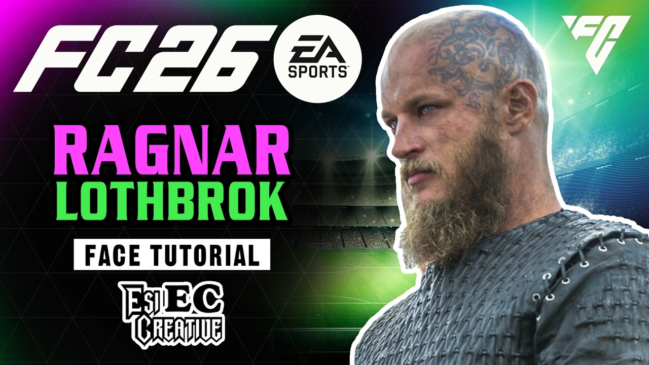 Урок по созданию лица Рагнара Лодброка в моде для EA FC 26 (клубы и карьера).