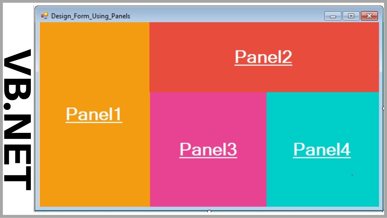 VB.Net - How To Design Form In VB.Net Using Panels