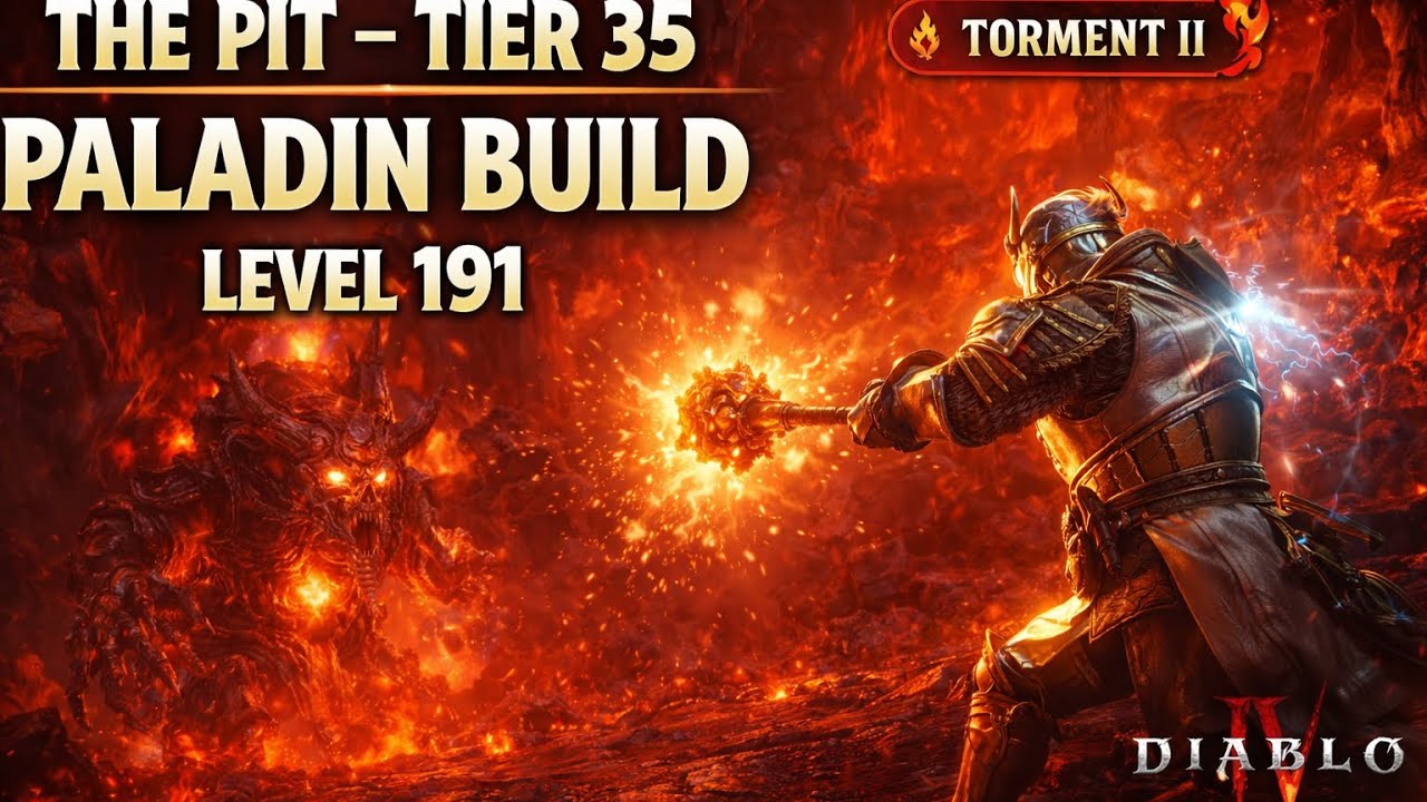 Diablo 4 – The Pit Tier 35 | Paladin Level 191 (Torment II