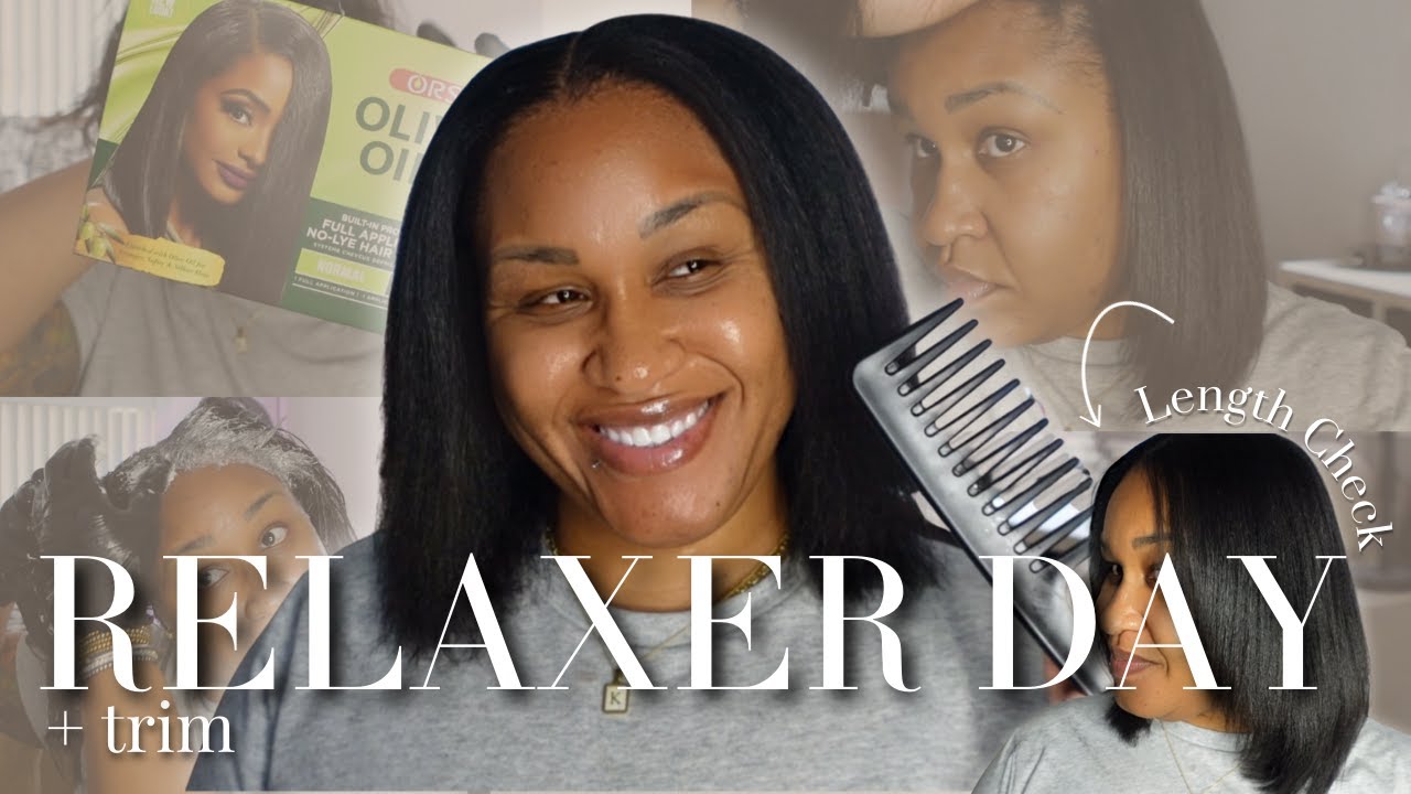 RELAXER DAY ROUTINE : How l Relax My Hair At Home | Ors Olive Oil Relaxer