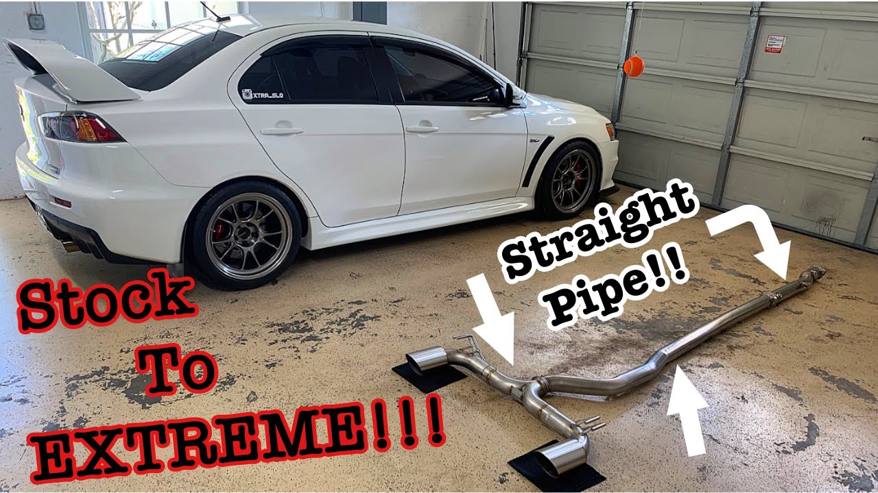 Установка и тестирование выхлопной трубы Evo X ETS V3 Extreme