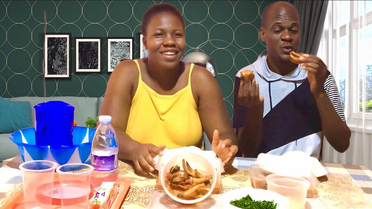 My Ugandan Hubby tries Chicken Feet and Heads for the first time!