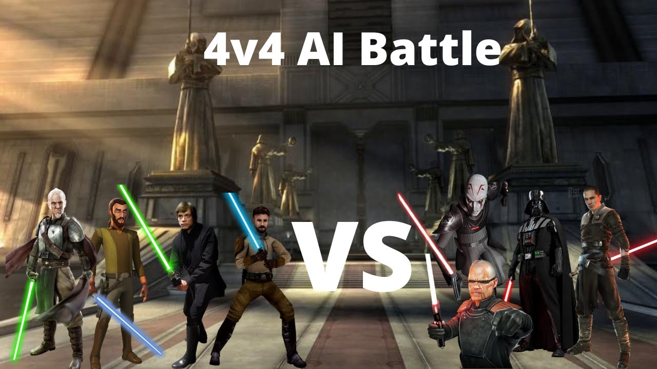 Star Wars Movie Duels- Kanan, Kyle, Luke & Kota vs Vader, Jerec, Starkiller & Grand Inquisitor 4v4