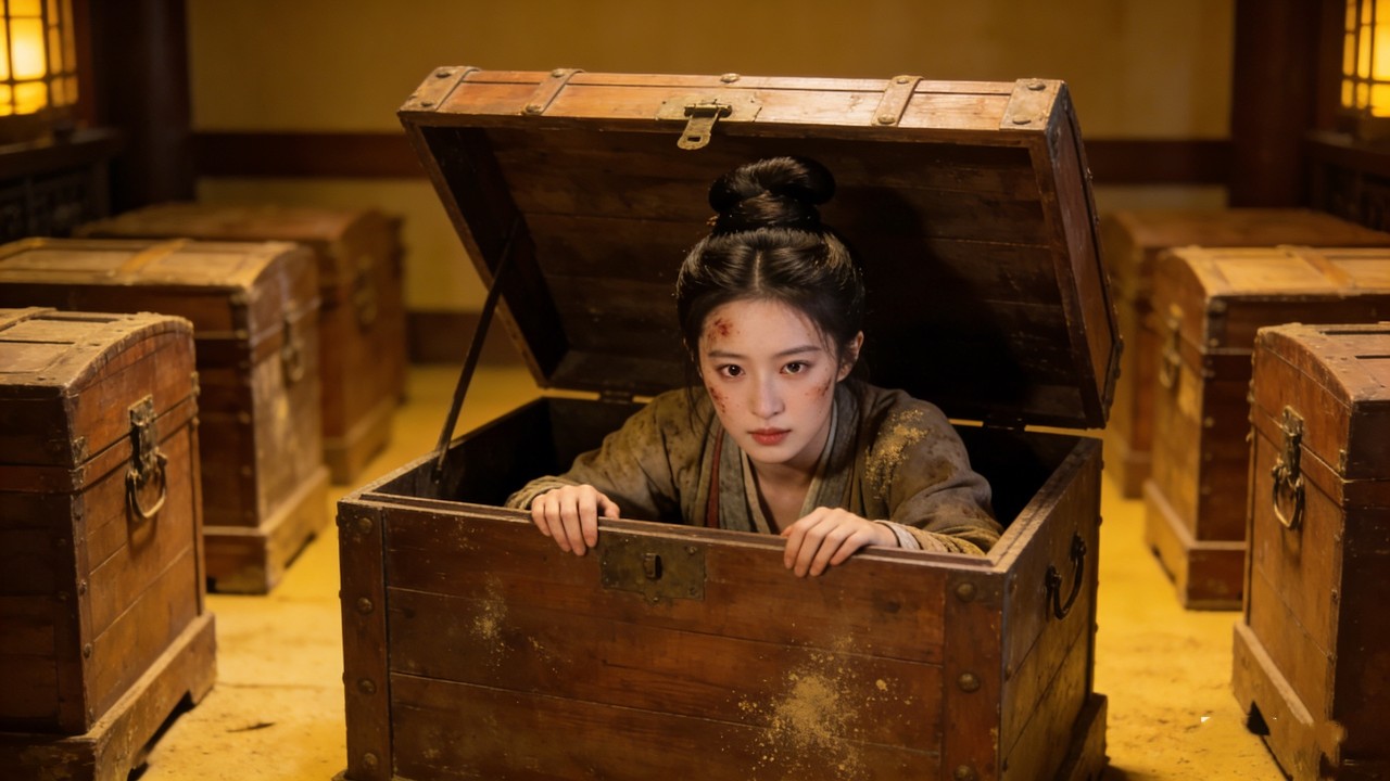 Girl who just divorced returned home But was abandoned by family. But she hid in box and escaped..