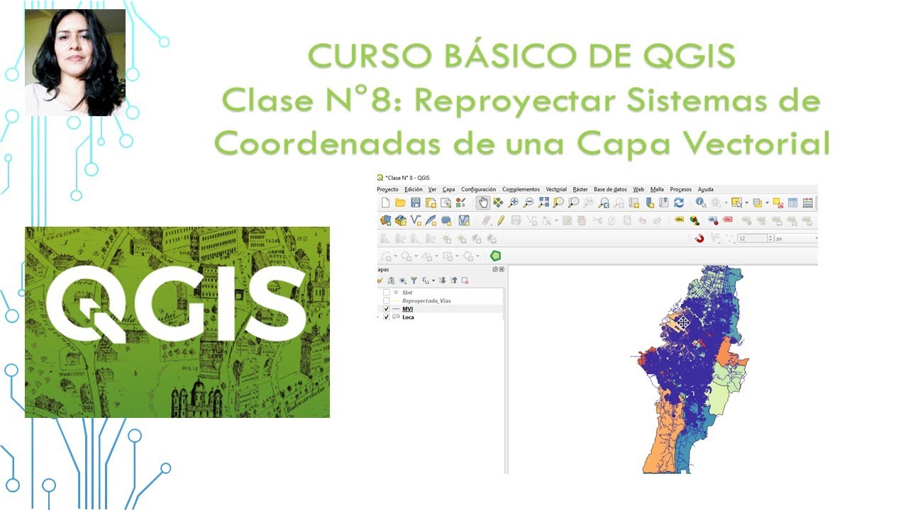 CURSO BÁSICO DE QGIS 3.14.Pi. Clase N° 8. Reproyectar Sistema de Coordenadas de Capa Vectorial 2020