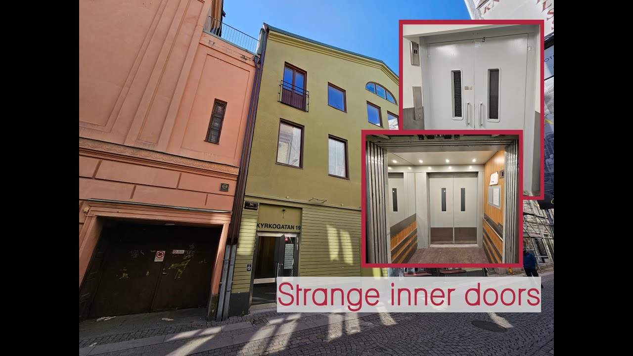Strange inner doors - freight elevator at Kyrkogatan 19, Göteborg, Sweden