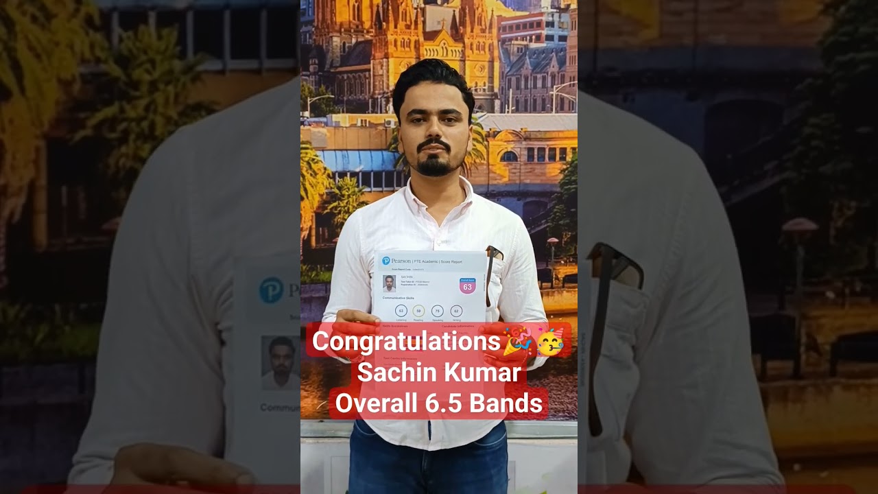 PTE Success | Sachin Kumar | 6.5 Bands | MukeshPTE | Exclusive & Best PTE institute | 7015042375