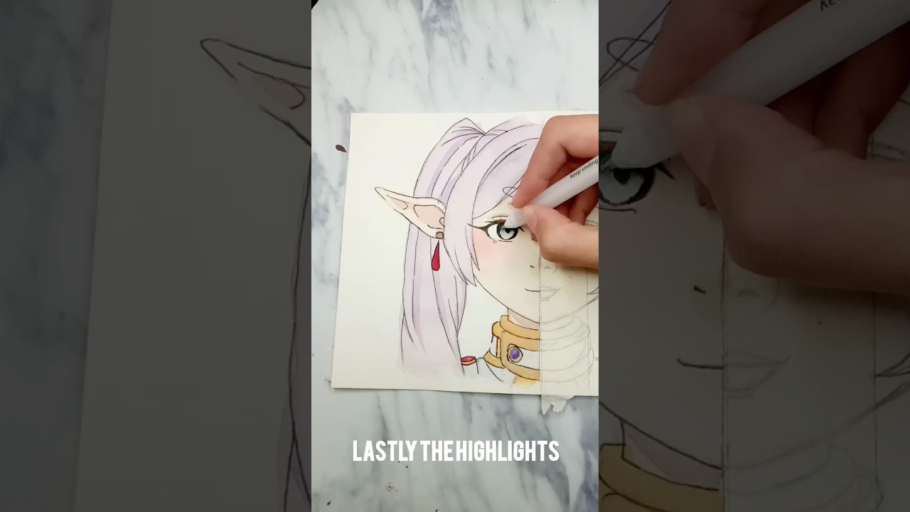 Frieren 🧝&zwj;♀ #frieren #fanart #beyondjourneysend #viral #fyp #viral #shortsviral #shorts #art #anime