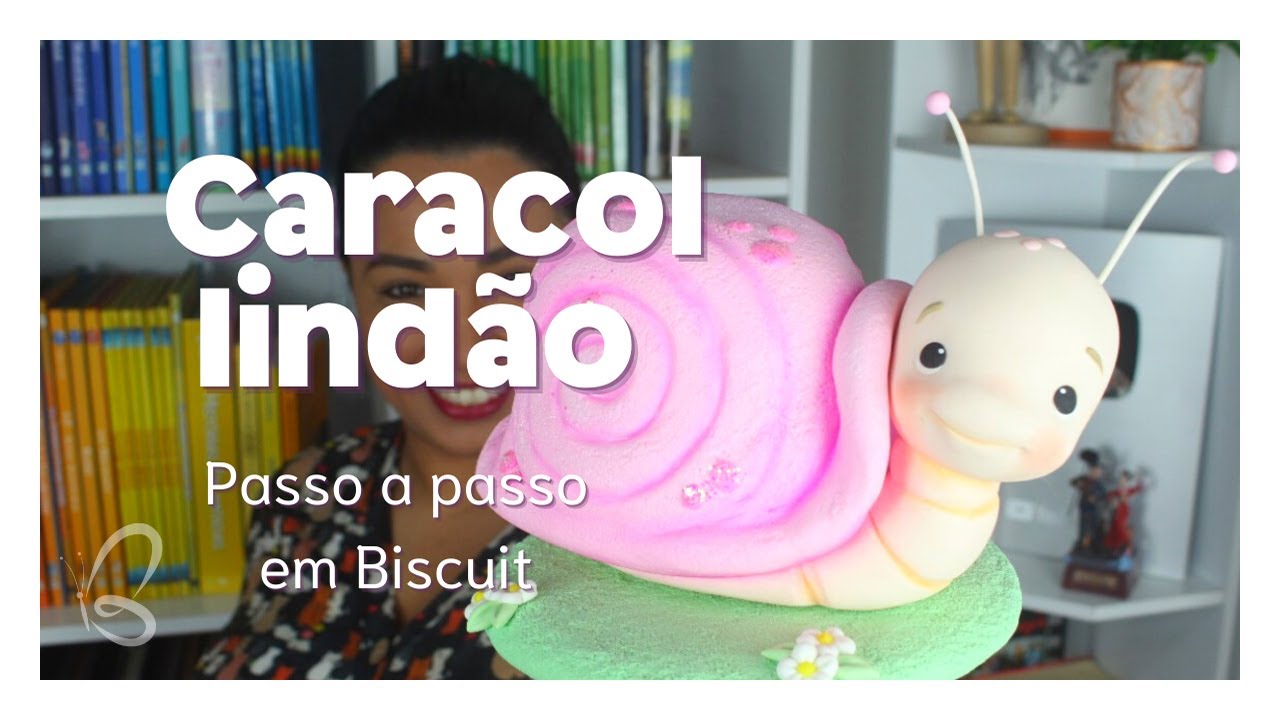 DIY - CARACOL Enfeite de Mesa em BISCUIT - Sah Passa o Passo