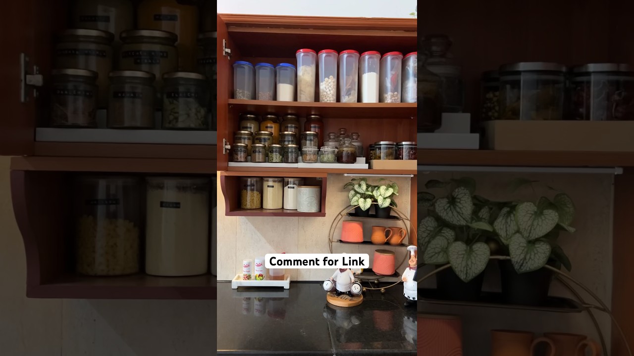 Kitchen cabinet organisation🫙🌶️ #shorts #youtubeshorts #kitchenorganization #kitchenitems #meesho