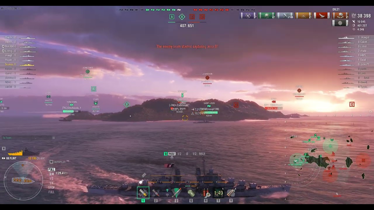 World of Warships 2026. Flint, Seychelles Map t7-t9. Weird Game.