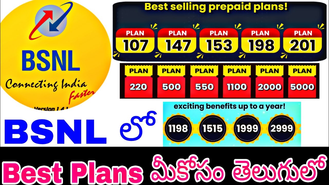 BSNL tariff plan details best recharge plans and BSNL update update
