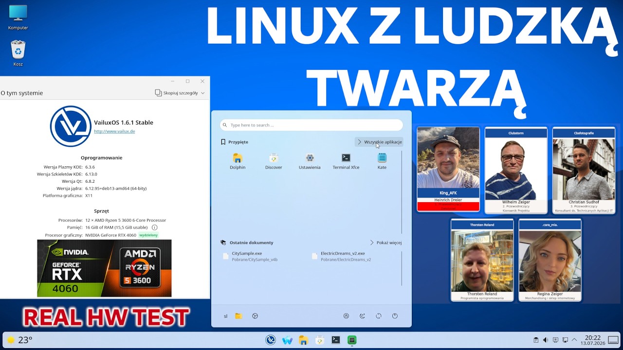 Ludzka strona Windows 11? Się znaczy Linuxa - VailuxOS 1.6.1, fajne ale nie do końca - Real Hardware
