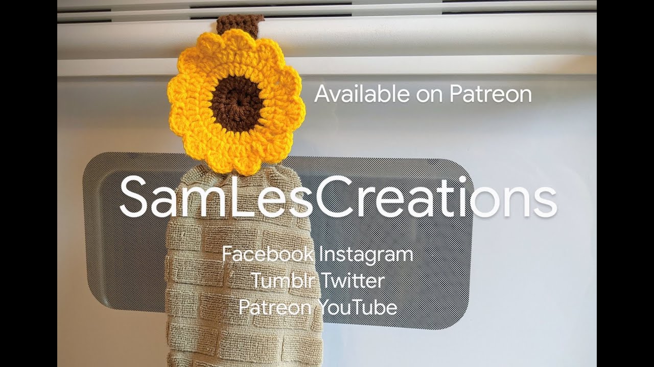 Sunflower Crochet Hand Towel Holder Tutorial